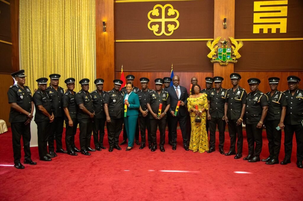 President Mahama swearing in members of the Ghana Police Council at Jubilee House