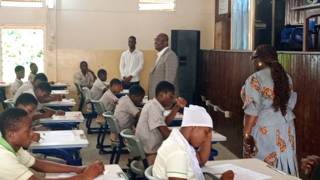 Asuogyaman MP Thomas Ampem Nyarko serving lunch to BECE candidates in Eastern Region