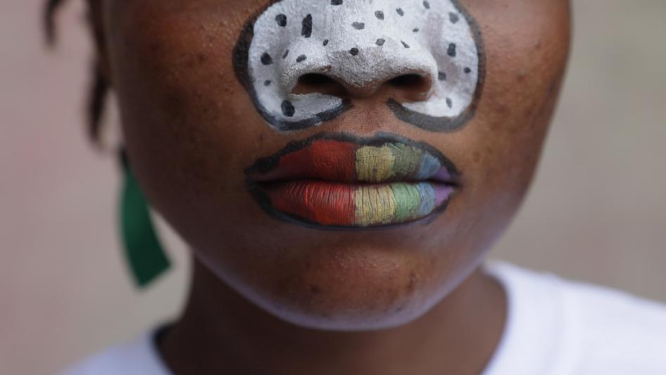 A young lesbian woman at an LGBT community center in Accra, Ghana. © 2017 Human Rights Watch