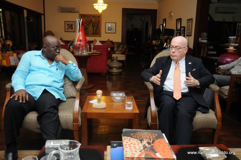 Nana Akufo-Addo and US ambassador Robert Jackson
