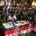 The leadership of the Savelugu NDC youth speaking to the press