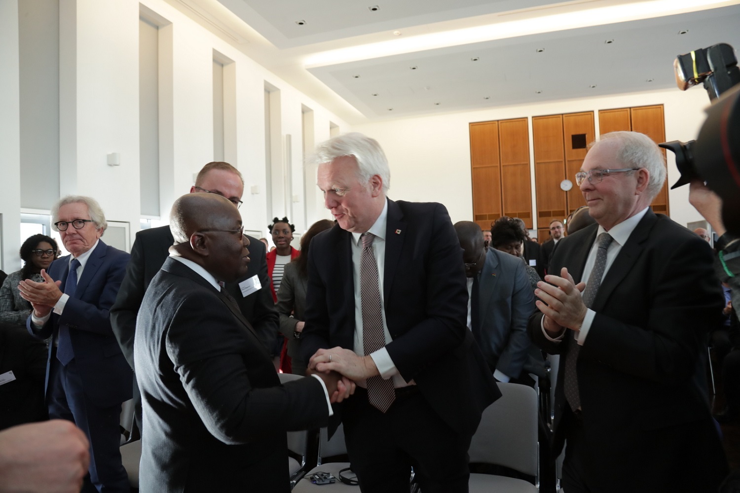 President Akufo-Addo exchanging pleasantries with Herr Armin Laschet