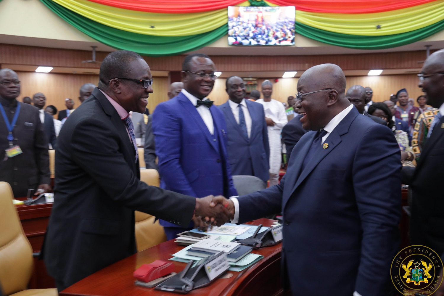 President Akufo-Addo with Alban Bagbin in Parliament