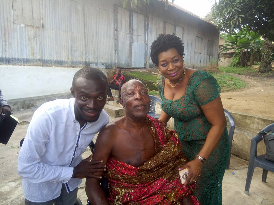 Super OD (M) with the MP for Agona East constituency, Queenstar Pokuah Sawyerr and a journalist Konxept Worae