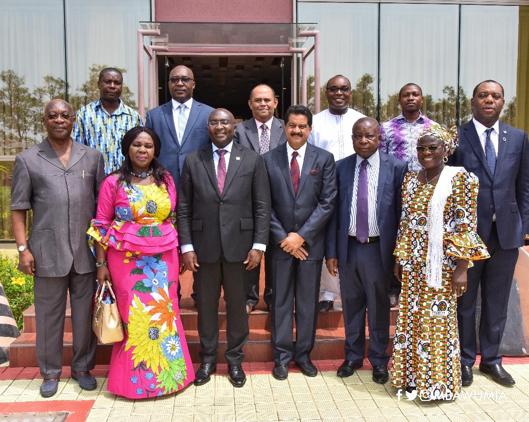 The Thumbay Group in a group photograph with the Ghanaian delegation