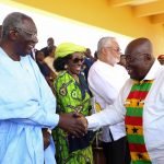 President Akufo-Addo exchanging pleasantries with Former President Kufuor
