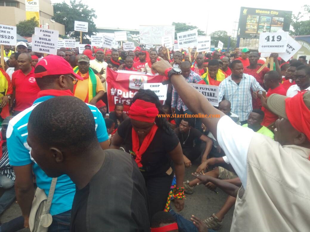 PHOTOS: Ghanaians demonstrate against US military deal | Starr Fm