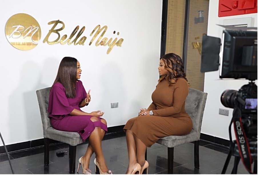 Peace Hyde and Uche Pedro during the interview