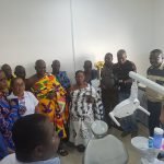 An inspection of the ultra-modern dental chair that was donated