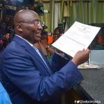 Vice President Bawumia displaying his tax returns receipt