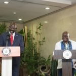 President Akufo-Addo and President Weah address a joint press conference at the Jubilee House