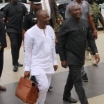 Ken Ofori-Atta and Dr. Mahamudu Bawumia at Parliament for the 2018 Mid-Year Budget review