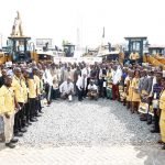 Staff of Mantrac Ghana with participants