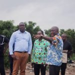 Accra Mayor Adjei Sowah and the TMA boss at the site