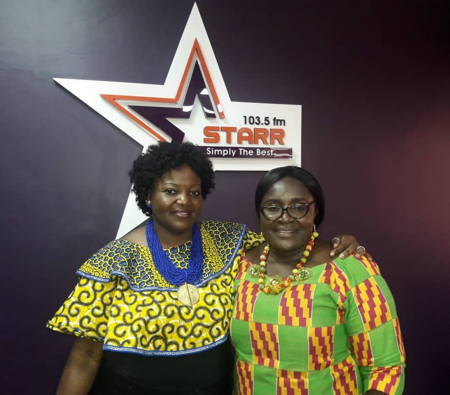 Eyram Bashan host of Starr Woman Show with Linda Ofori Kwafo (R) of the GII/OSP