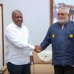Mahama and Rawlings after the meeting