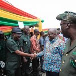 President Akufo-Addo exchanging pleasantries with the gathering