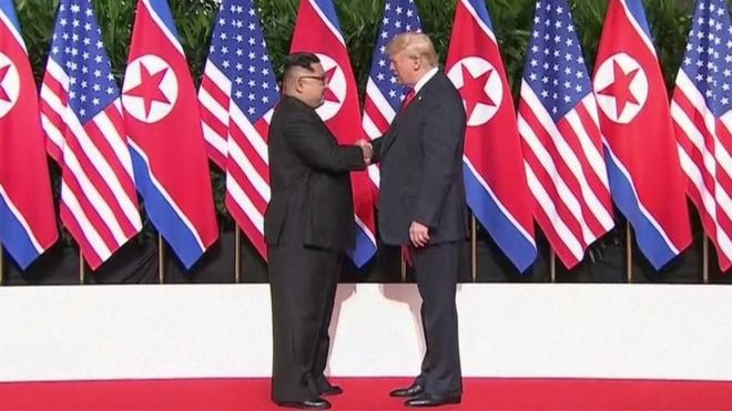 Problem solved - according to Mr Trump after his June summit with Kim Jong-un