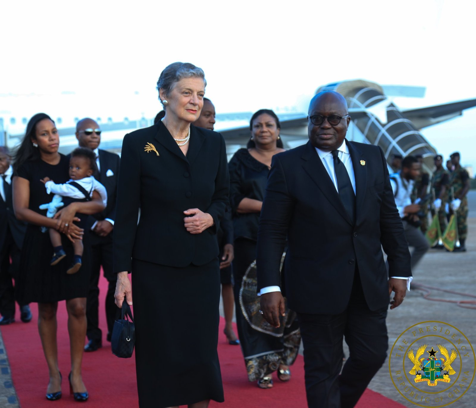 Akufo-Addo and Nane Maria Annan, the widow