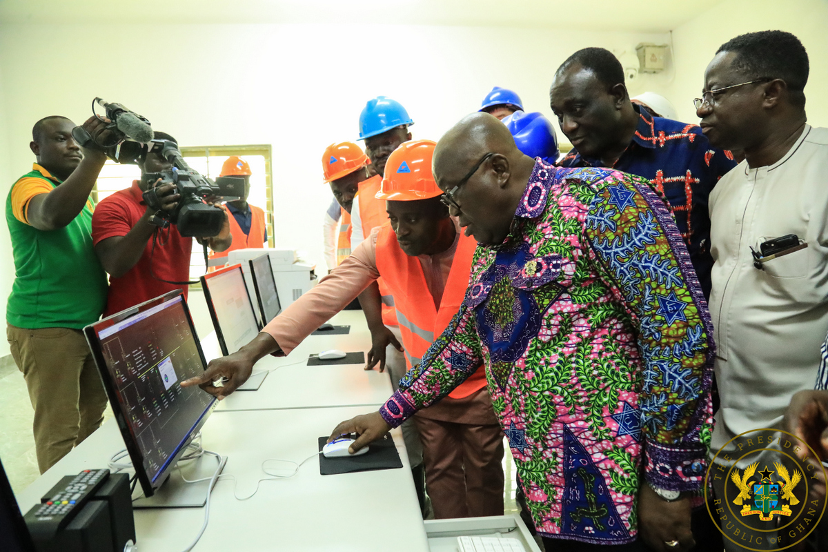 President Akufo-Addo at the power plant