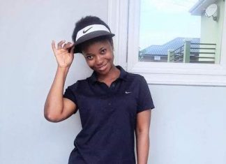 Barbara Mahama in her golf outfit