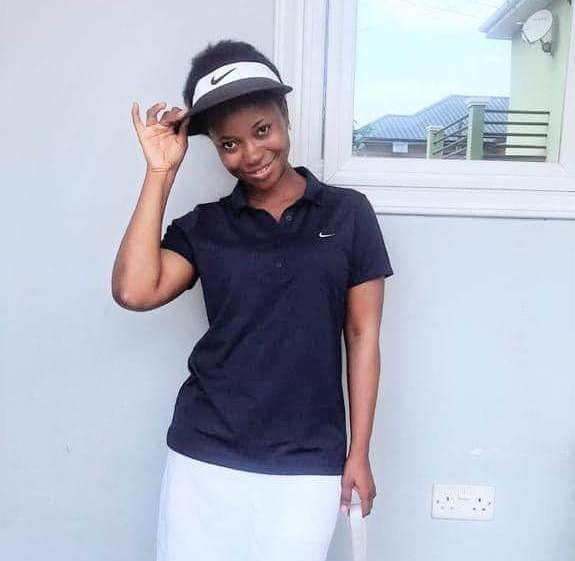 Barbara Mahama in her golf outfit