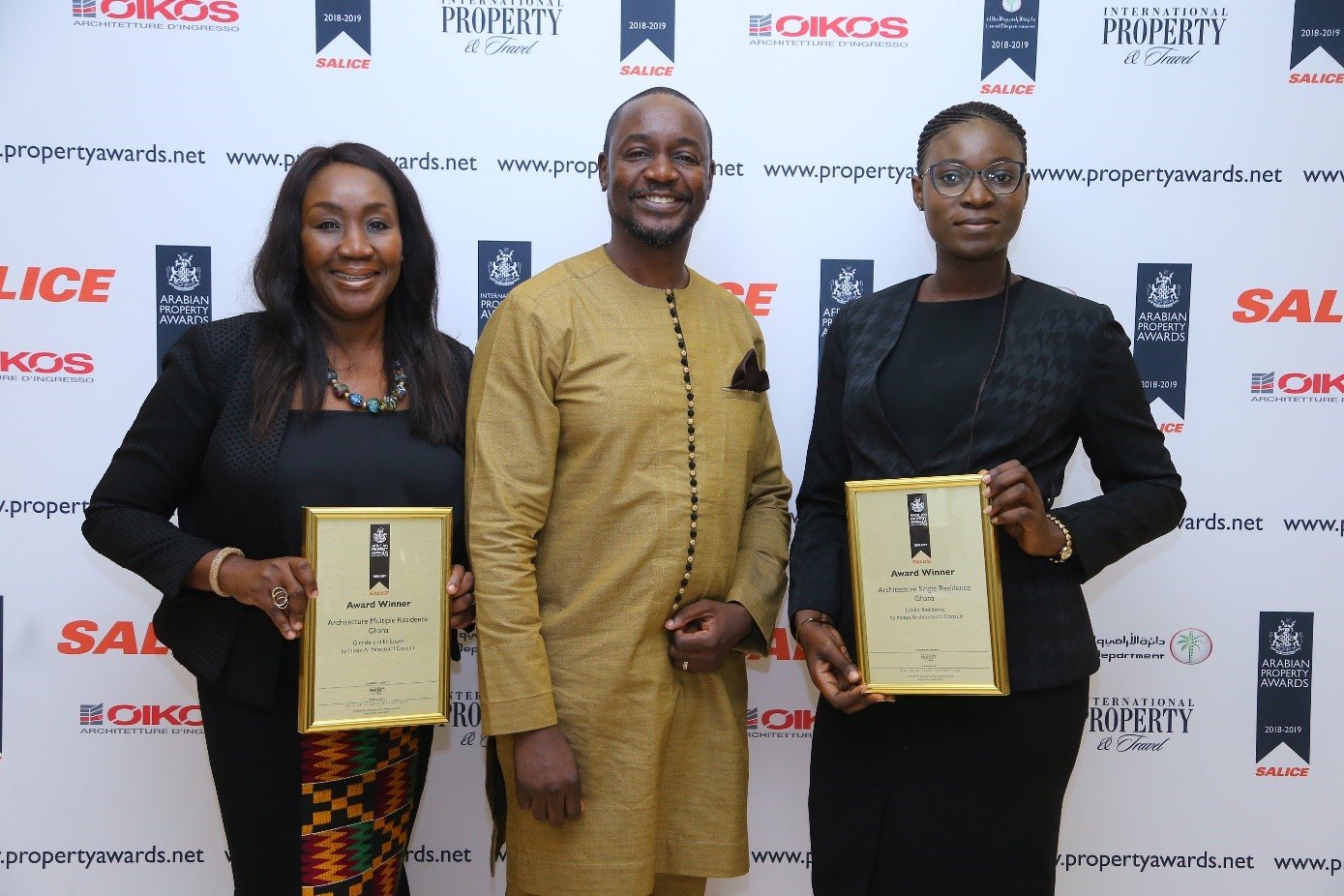 From left to right are IAC team members; Business and Admin Manager -Mrs Eugenia Owusu, Principal Architect – Cecil Abbey and Architect – Ekua Cleland