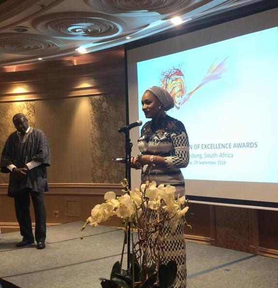 Samira Bawumia after receiving the award