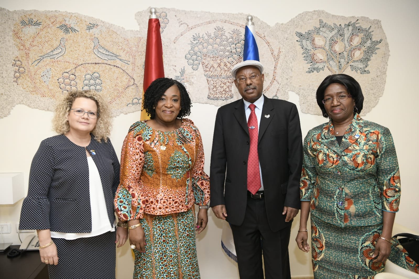 (R-L) Ghana’s Ambassador to Israel Mrs Hannah Nyarko, Chairman of Likud, in the Israeli Knesset, Mr. Avraham Neguise, Ghana’s Minister for Foreign Affairs and Regional Integration Hon. Shirley Ayorkor Botchwey and Israeli Ambassador to Ghana Shani Cooper