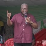 John Mahama speaking to the delegates