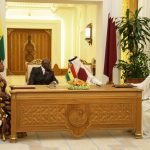 Minister for Foreign Affairs Shirley Ayorkor Botchway and Mr. Ali Shareef Alamadi, Qatar Minister for Finance signing an agreement on the avoidance of double taxation