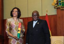 Akufo-Addo and Jean Mensa during her appointment