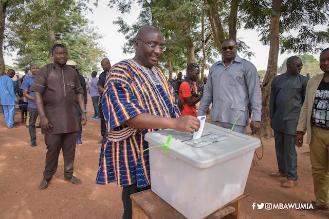 Bawumia casting his vote