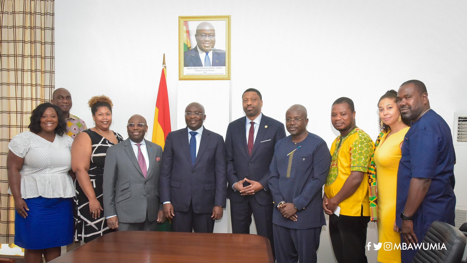 Dr Bawumia with officials of the National Association for the Advancement of Colored People
