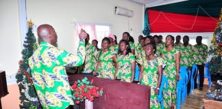 GHANBATT Choir singing joyously during the Christmas Day Festivities