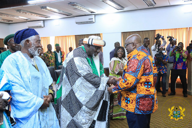 President Akufo-Addo with the Vo-Naa, Mahamudu Bawa