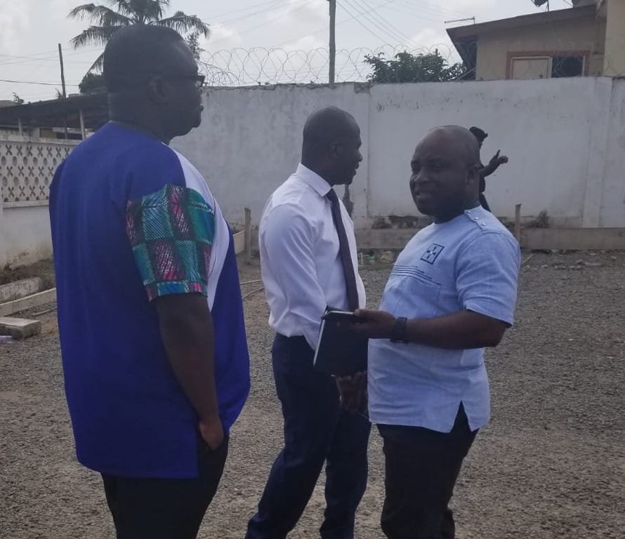 The MD of State Housing Company and his team inspecting the site