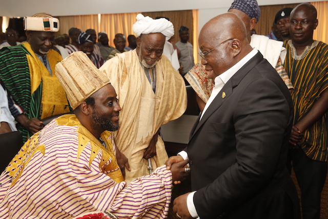 President Akufo-Addo with the Bolin Lana, Mahamudu Abdulai
