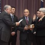 Stephanie Sullivan being sworn in as US Ambassador to Ghana