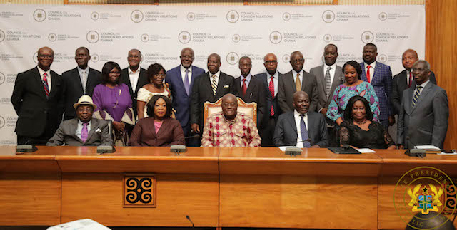 President Akufo-Addo with the Executive Council of CFR, Ghana