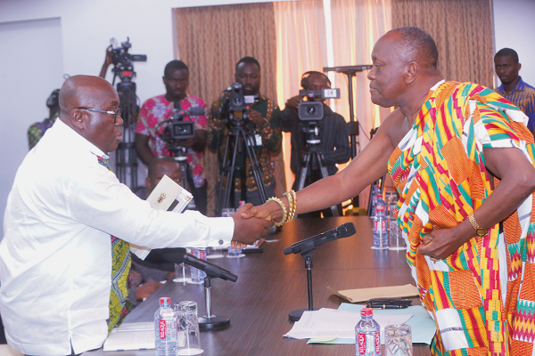 Akufo-Addo and Council of State Chairman Nana Otuo Siriboe II