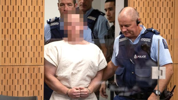 Brenton Tarrant appeared in court on Saturday charged with murder