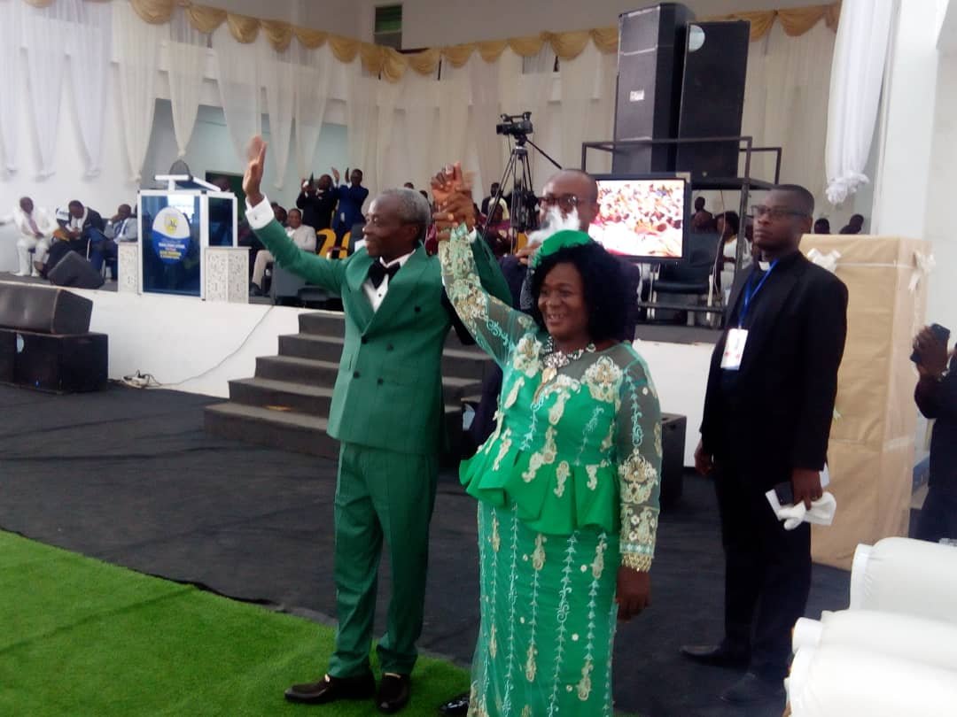 Rev. Alexander Ofori Amankwaa and his wife at the send off event 