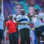Dr. Bawumia addressing the participants after the health walk