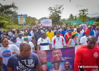 Dr. Bawumia led a high profile leadership of the party at the health walk