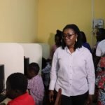 Ursula Owusu-Ekuful at one of the centres