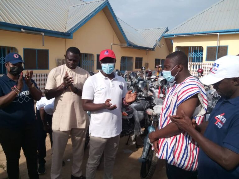 Oti: Herbert Krapa supports NPP campaign with 50 motorbikes - Starr Fm