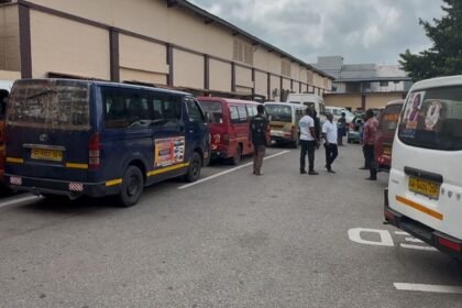 KMA transport task force impounding commercial vehicles for overcharging passengers in Kumasi.