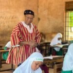 Dr. Clement Apaak addressing BECE candidates at Tamale Secondary School.