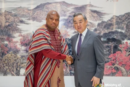Ghana Foreign Minister Samuel Okudzeto Ablakwa with Chinese officials at China-Africa Summit